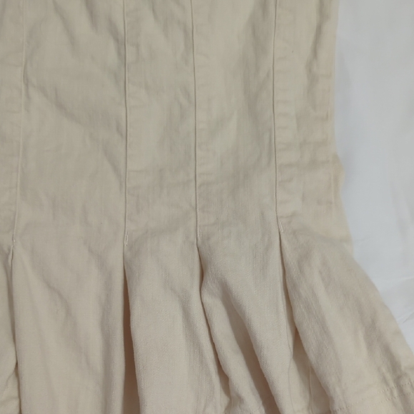 Banana Republic Denim Button Bustier Top, Color Ecru Size 2 - Picture 9 of 10